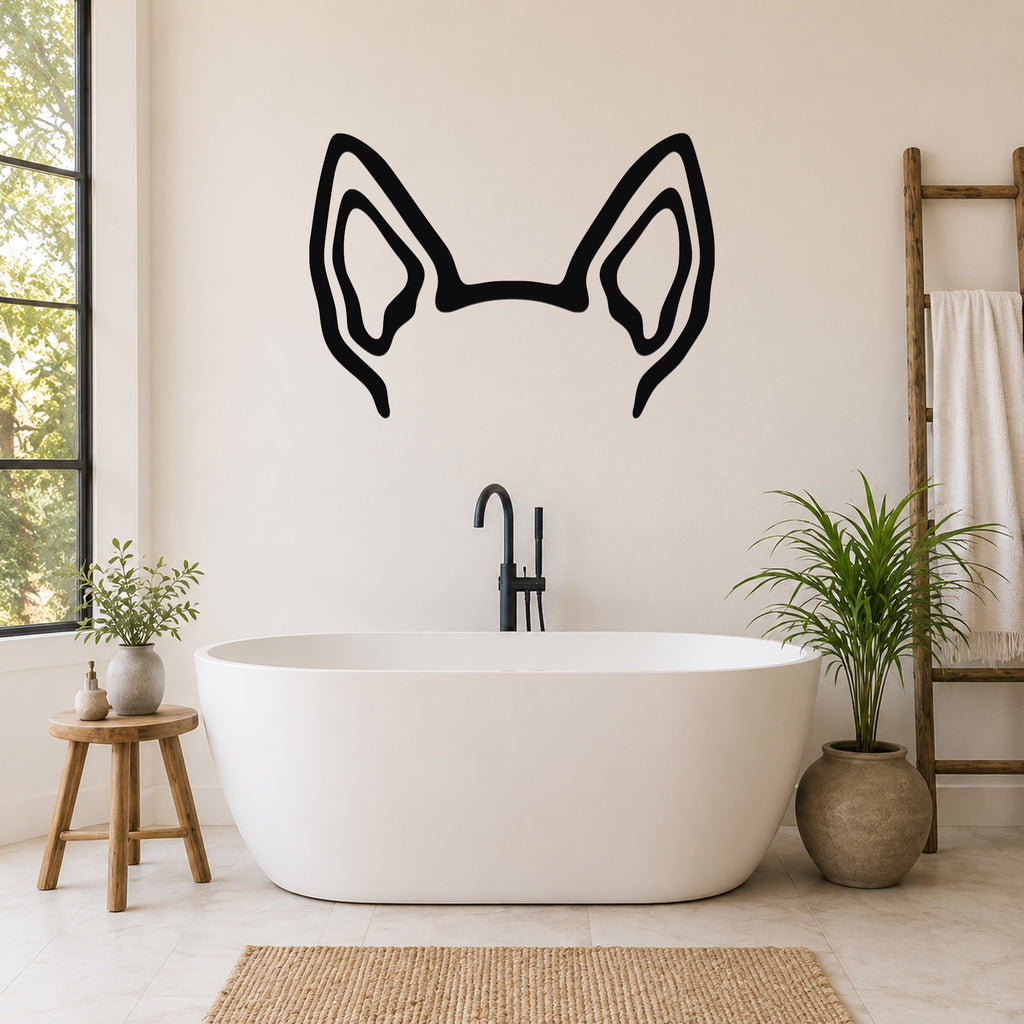 Basenji dog ear waterproof metal wall art, mockup 5