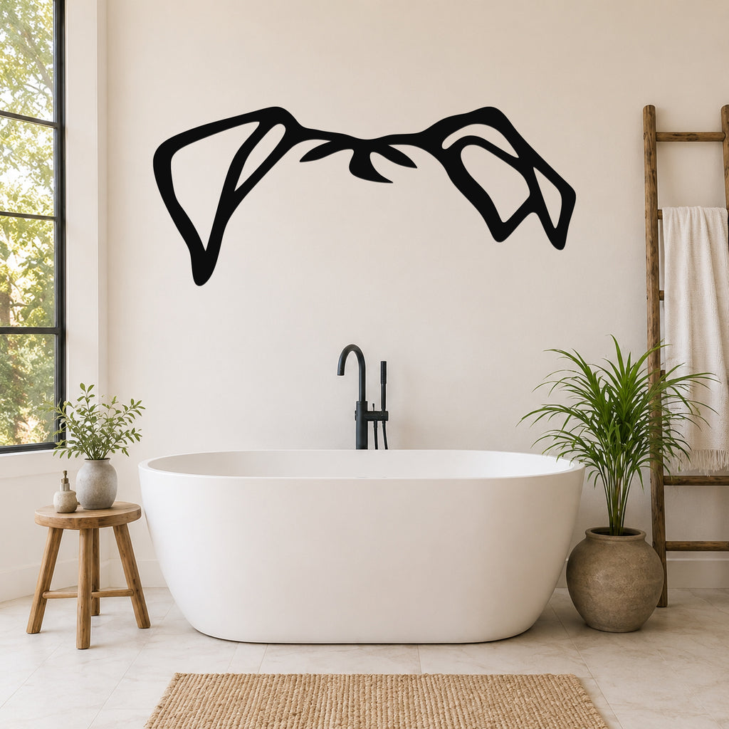American Bulldog dog ear waterproof metal wall art, mockup 5