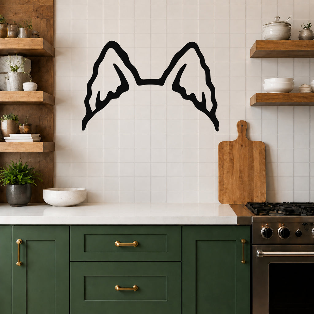 Husky dog ear waterproof metal wall art, mockup 5