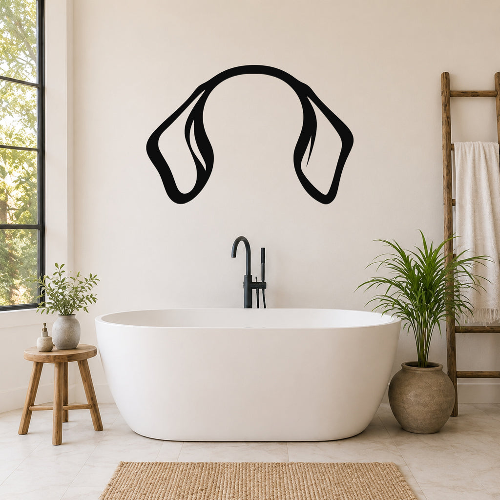 Beagle dog ear waterproof metal wall art, mockup 5