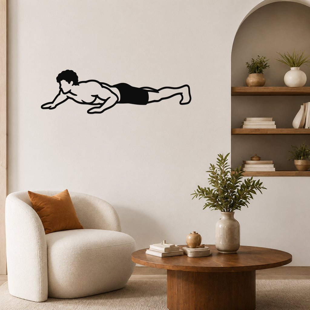Male Wrestling Sprawl waterproof steel metal wall art, mockup 5