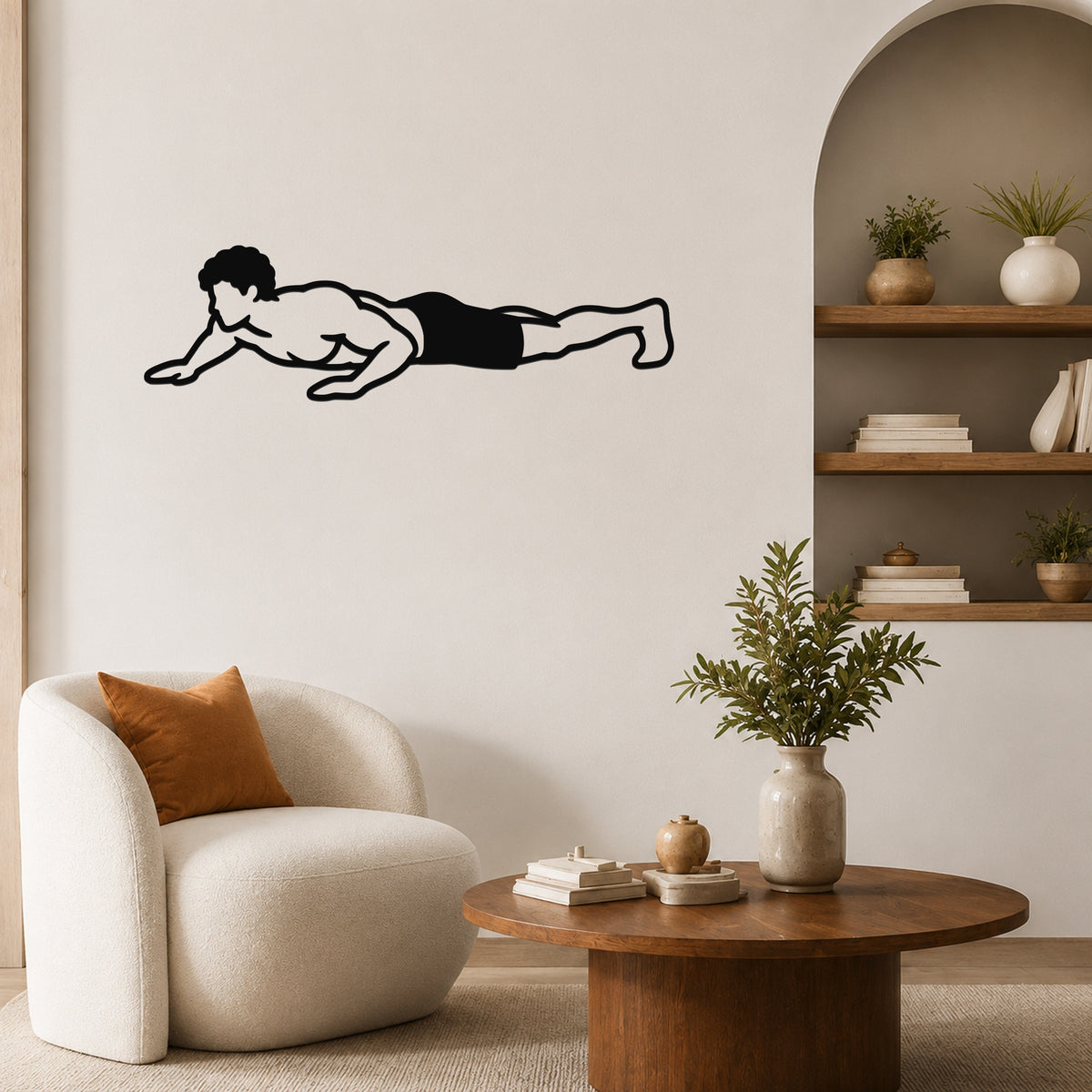 Male Wrestling Sprawl waterproof steel metal wall art, mockup 5