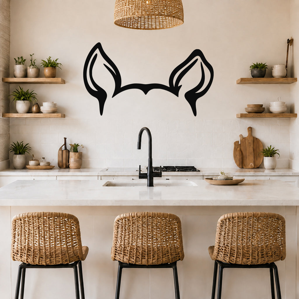 Chihuahua dog ear waterproof metal wall art, mockup 5