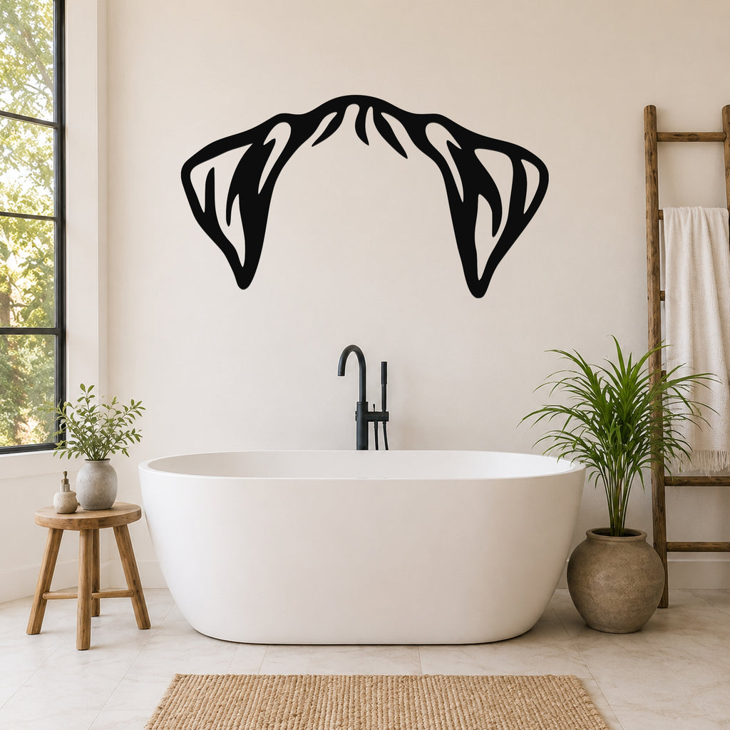 Boxer dog ear waterproof metal wall art, mockup 5