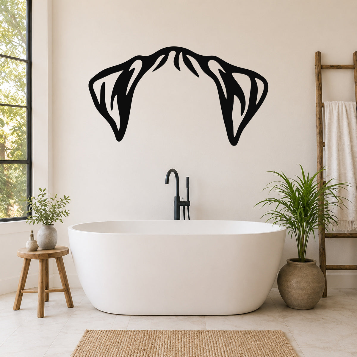 Boxer dog ear waterproof metal wall art, mockup 5