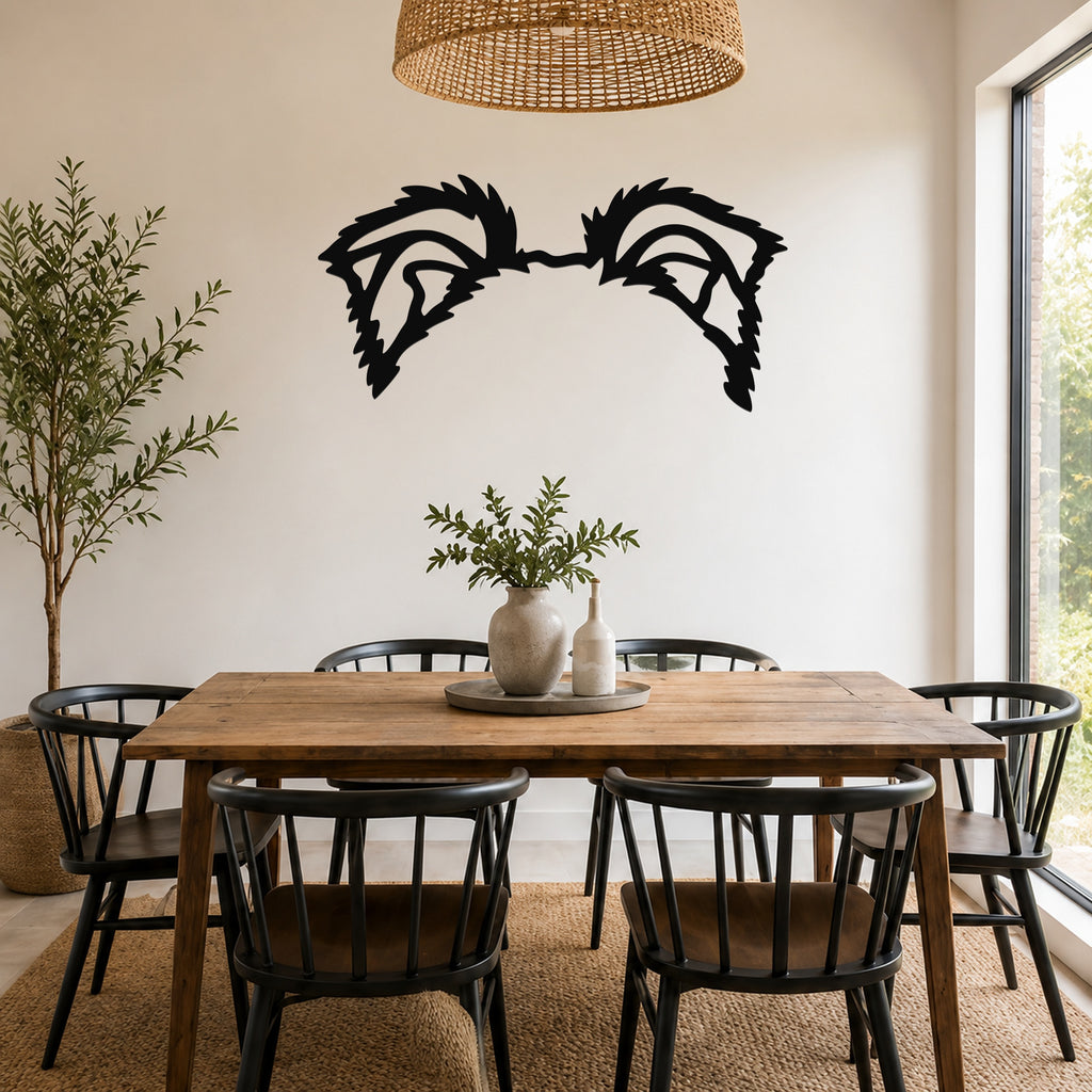 Border Collie dog ear waterproof metal wall art, mockup 5