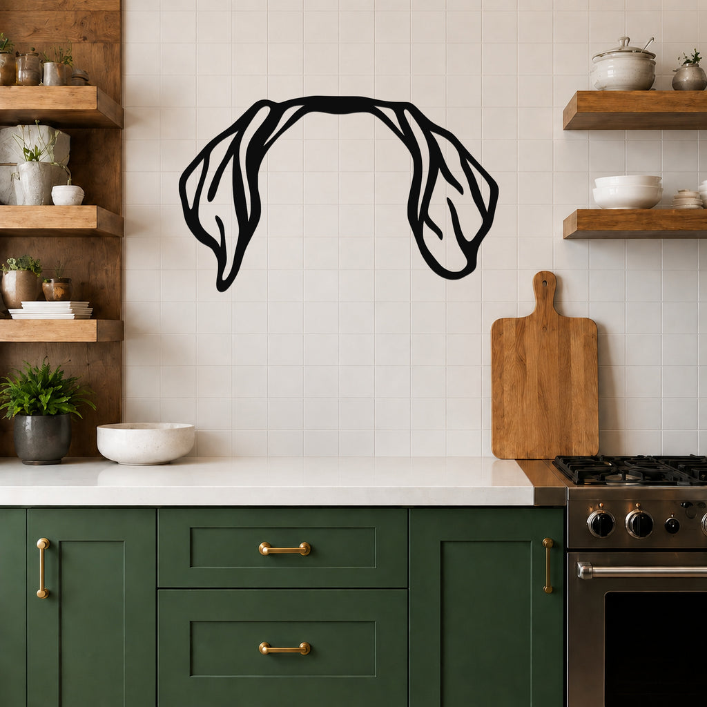 Weimaraner dog ear waterproof metal wall art, mockup 5