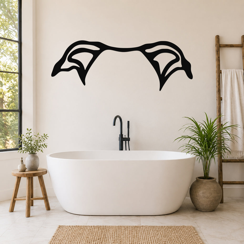 Beauceron dog ear waterproof metal wall art, mockup 5