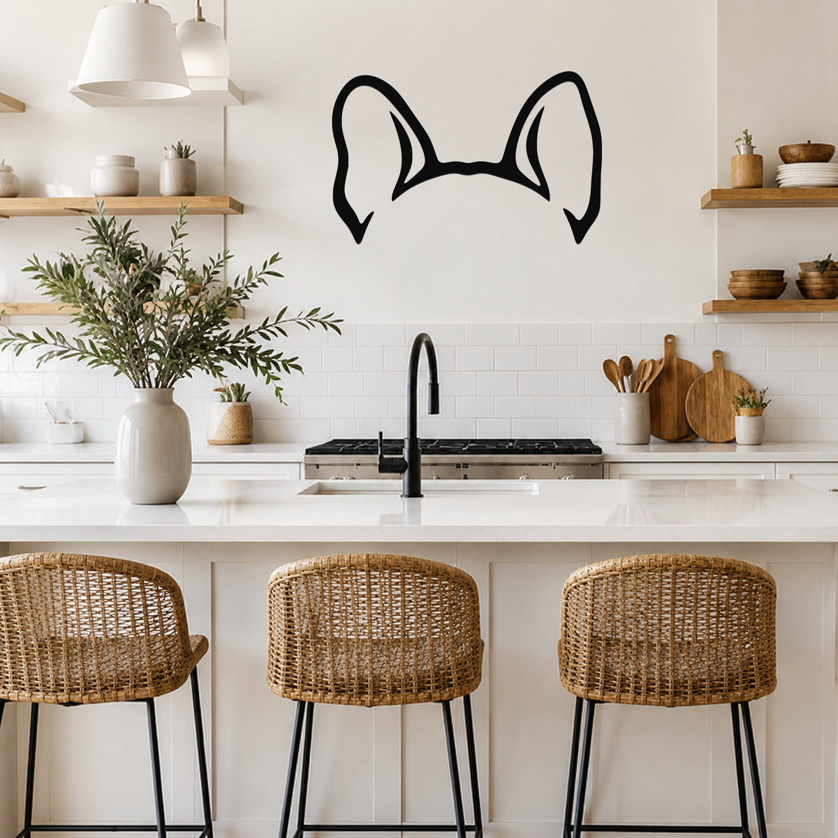 French Bulldog dog ear waterproof metal wall art, mockup 5