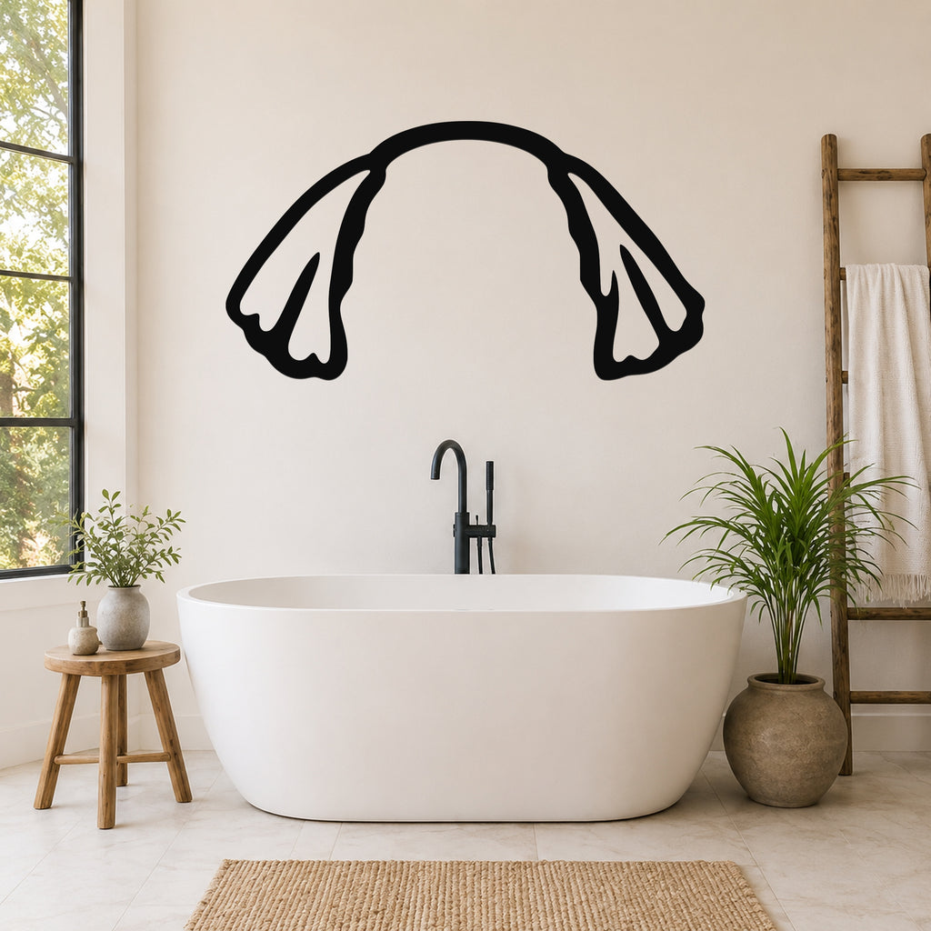 Bichon dog ear waterproof metal wall art, mockup 5