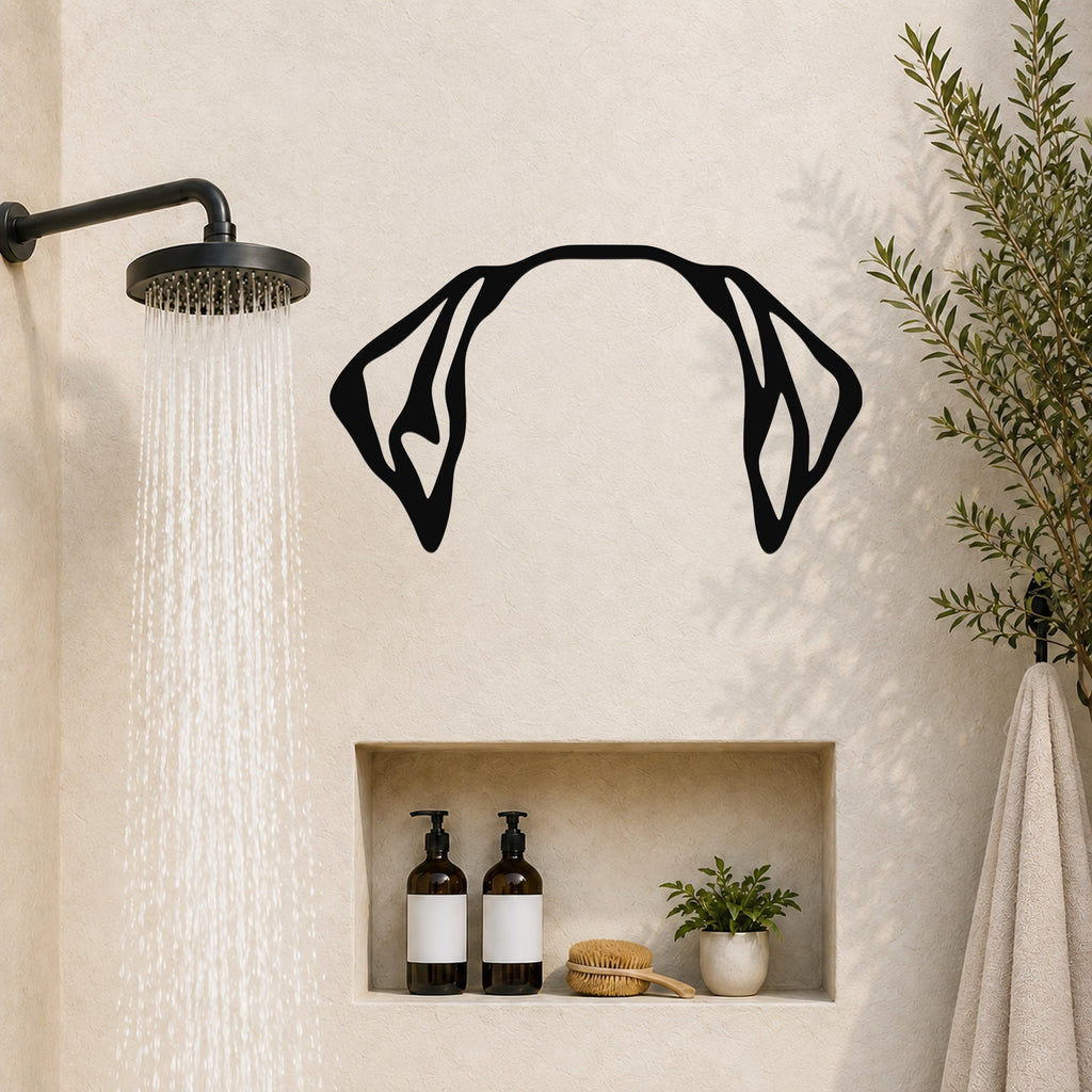 Dalmatian dog ear waterproof metal wall art, mockup 5