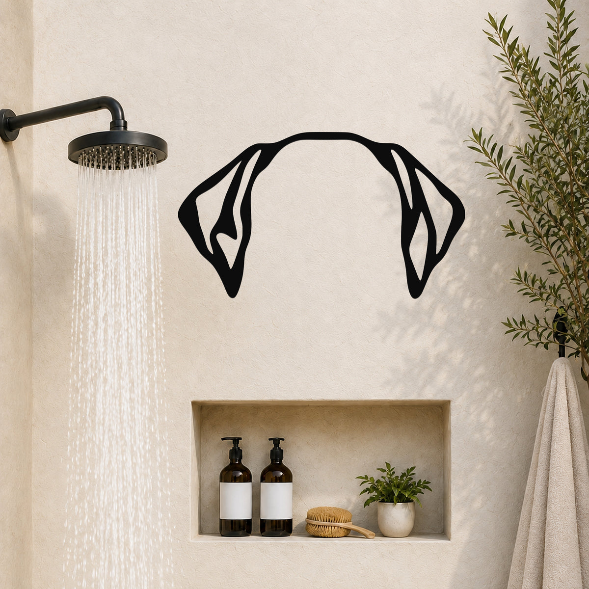 Dalmatian dog ear waterproof metal wall art, mockup 5