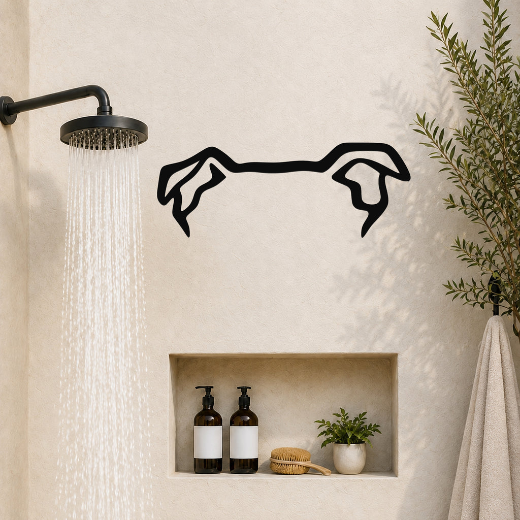 Beauceron dog ear waterproof metal wall art, mockup 5