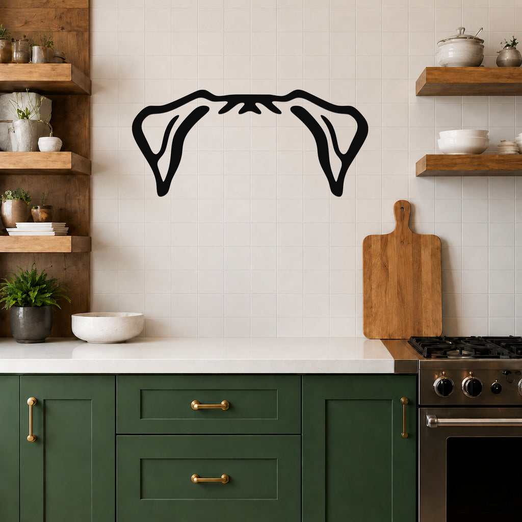 Pug dog ear waterproof metal wall art, mockup 5