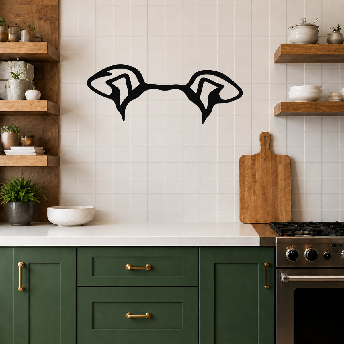 Italian Greyhound dog ear waterproof metal wall art, mockup 5