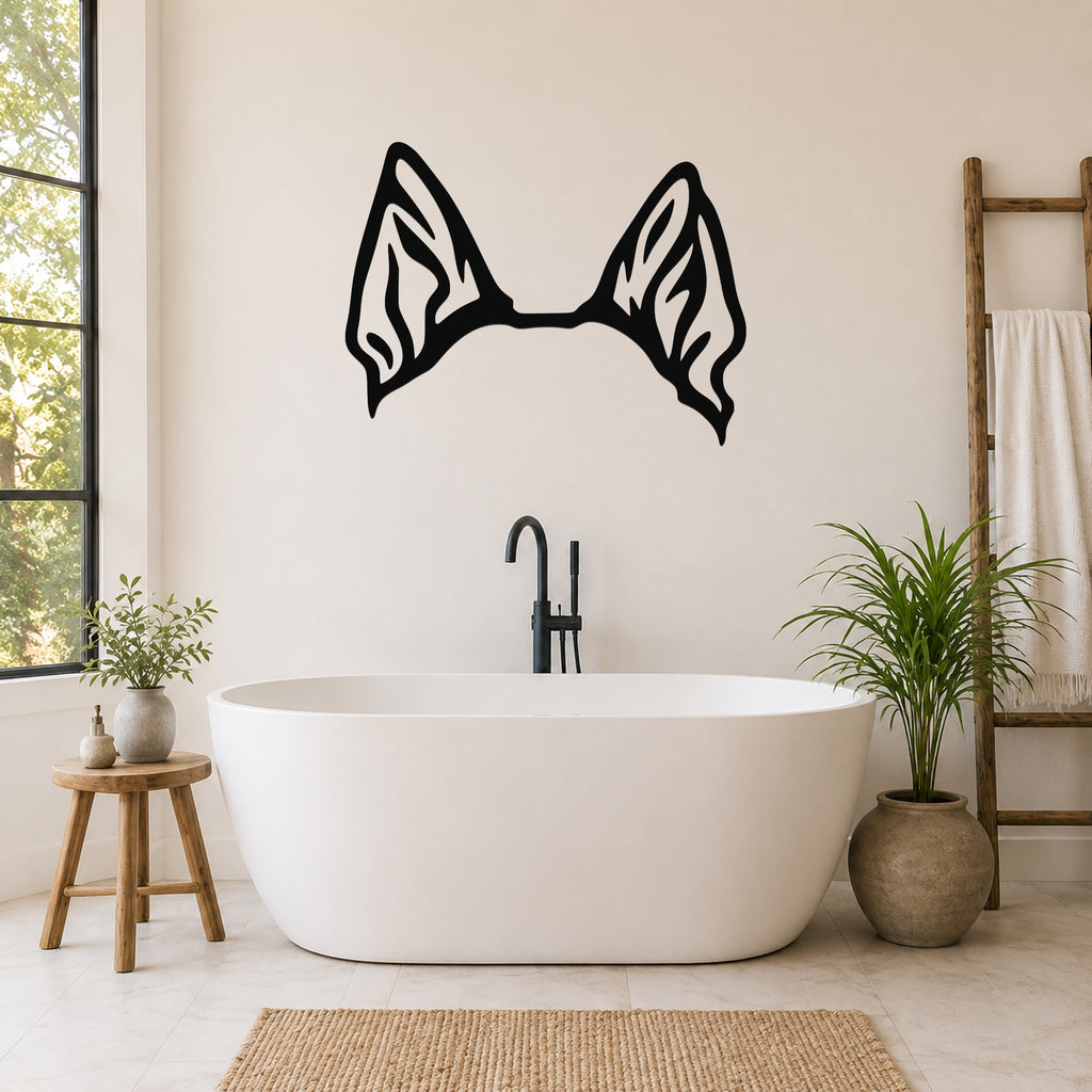 Shepsky dog ear waterproof metal wall art, mockup 5