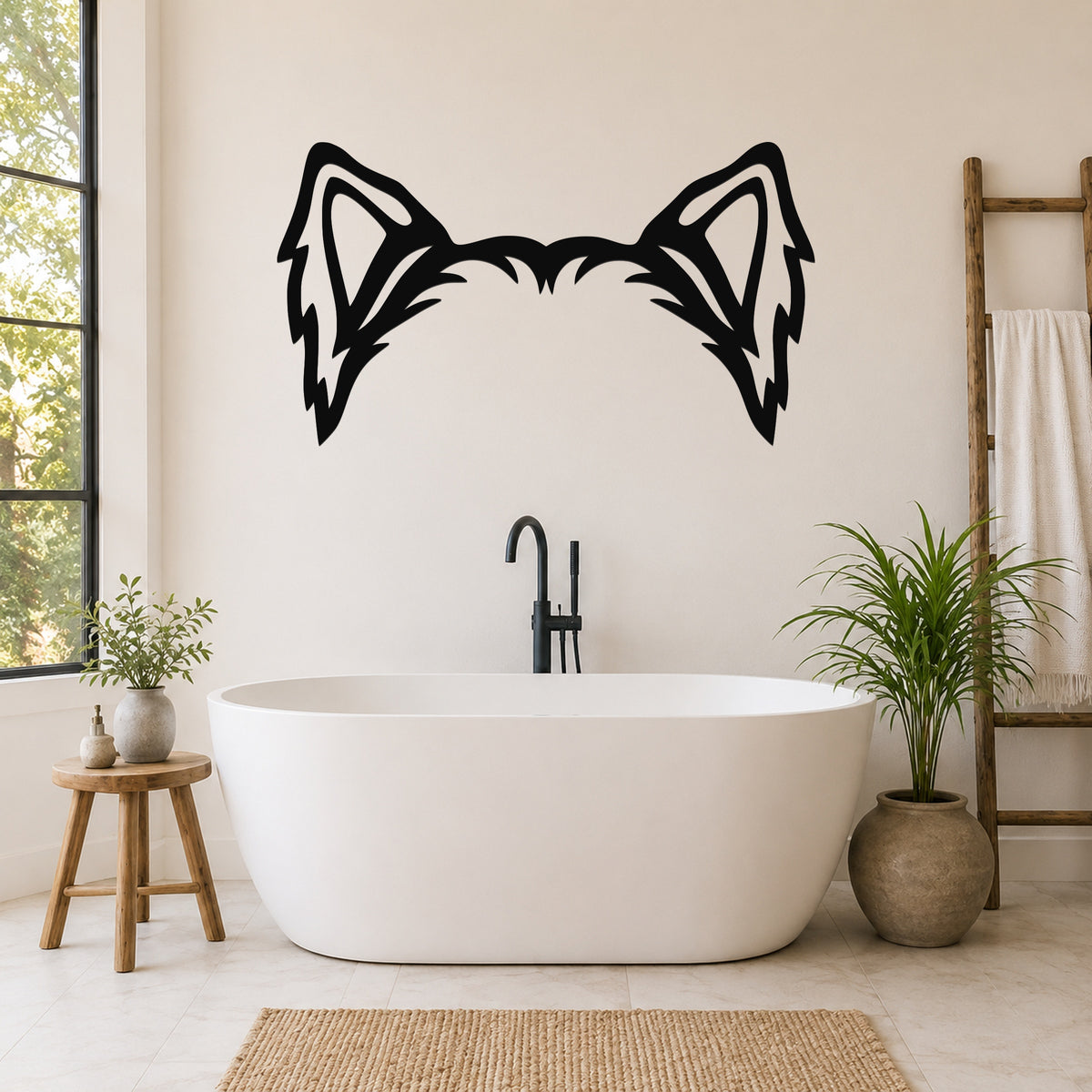 Yorkshire Terrier dog ear waterproof metal wall art, mockup 5