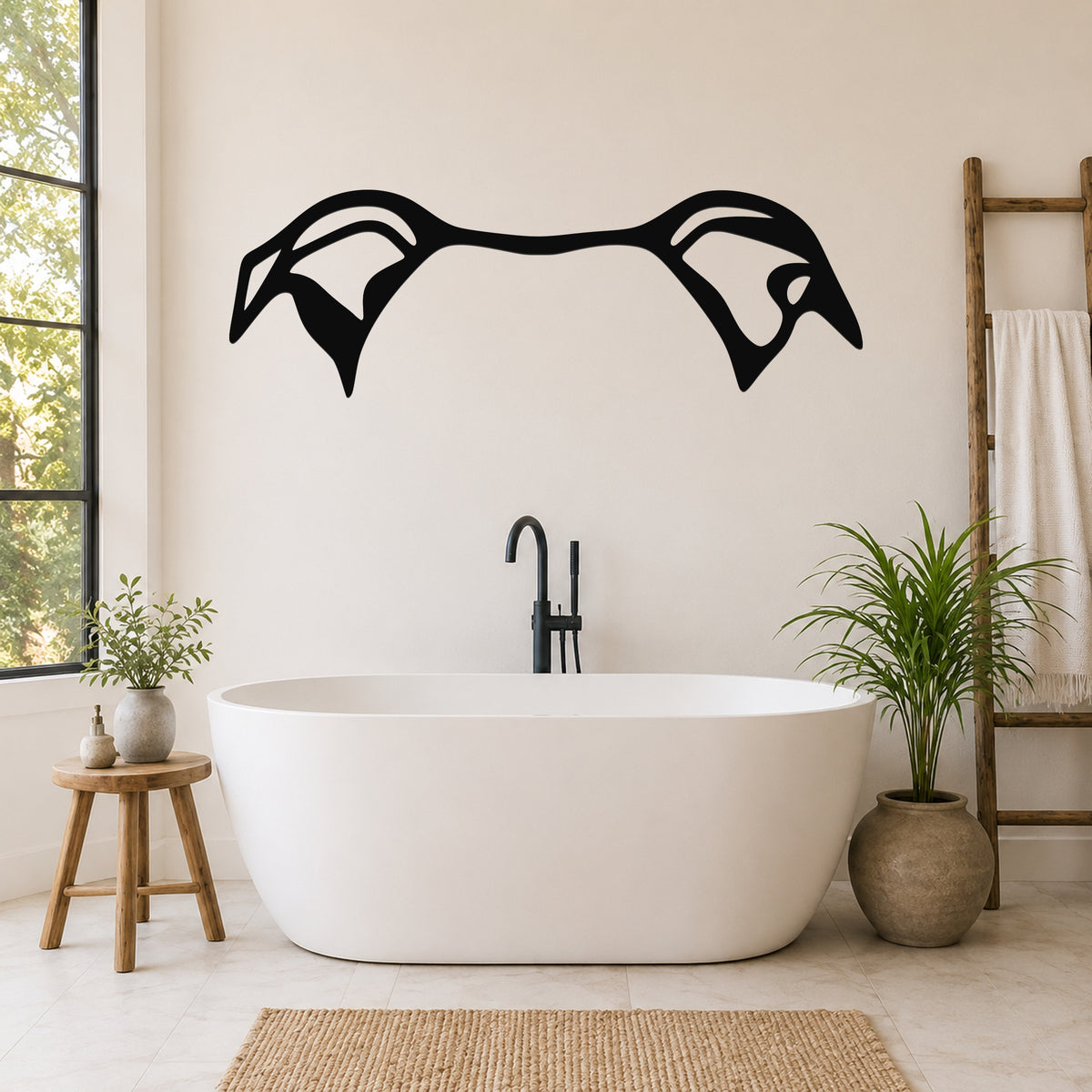Pitbull dog ear waterproof metal wall art, mockup 5