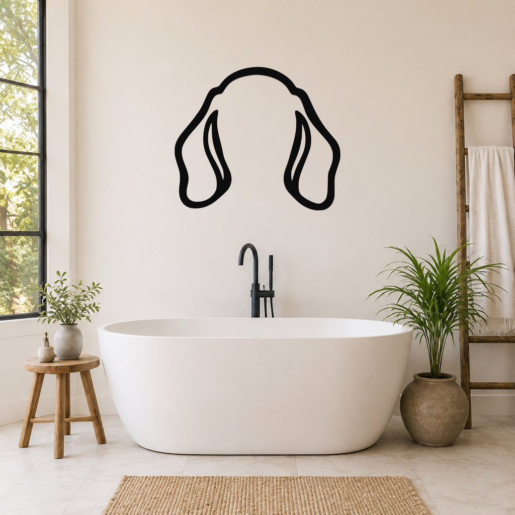 Pointer dog ear waterproof metal wall art, mockup 5
