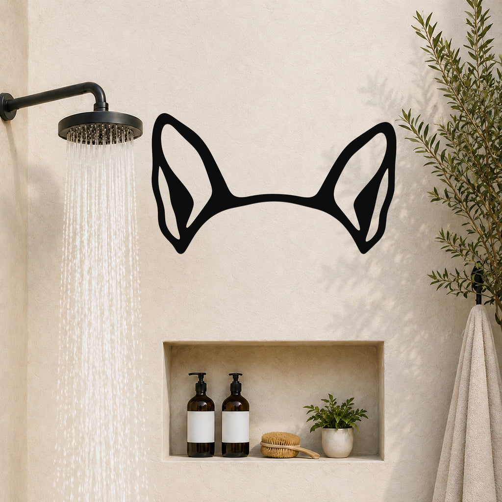 Boston Terrier dog ear waterproof metal wall art, mockup 5