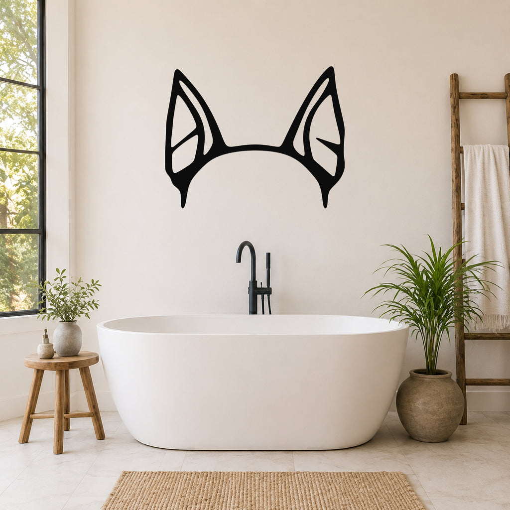 Miniature Pinscher dog ear waterproof metal wall art, mockup 5