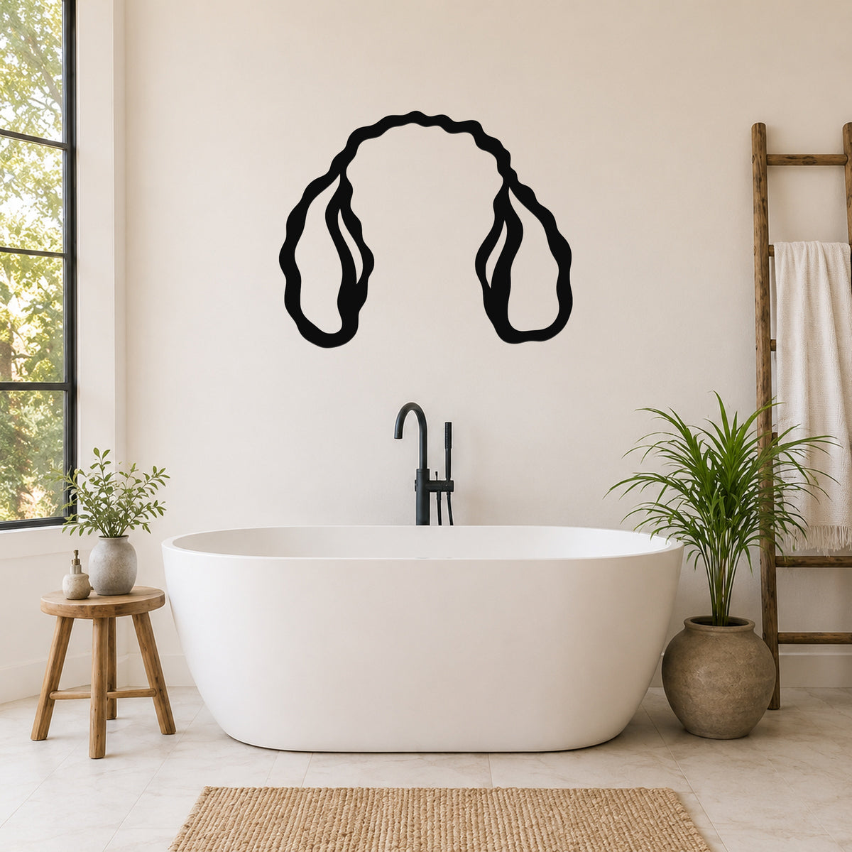 Poodle dog ear waterproof metal wall art, mockup 5