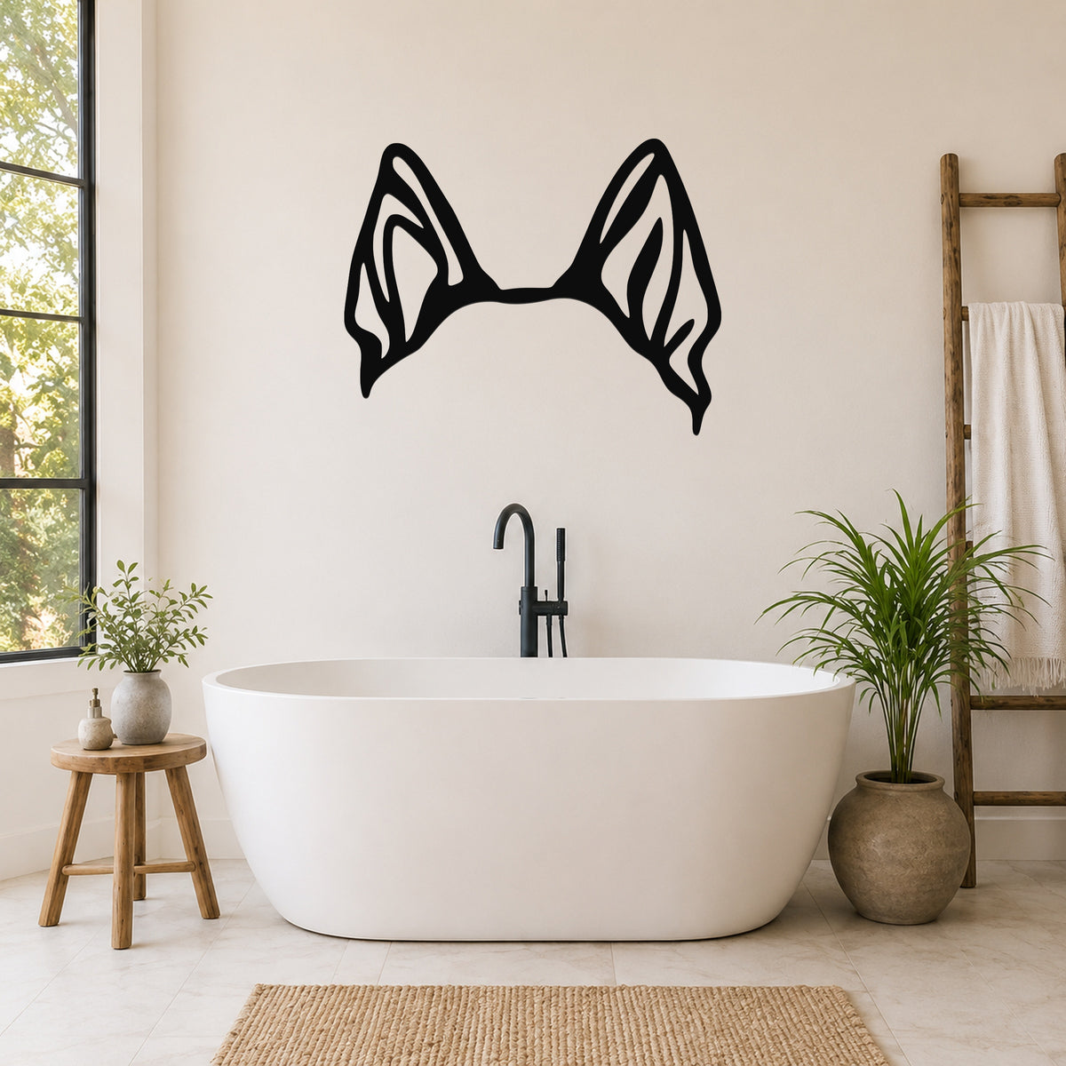 Shepsky dog ear waterproof metal wall art, mockup 5