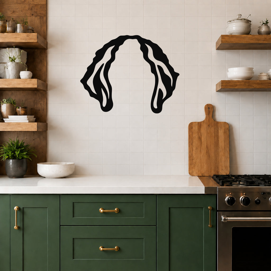 Saint Bernard dog ear waterproof metal wall art, mockup 5