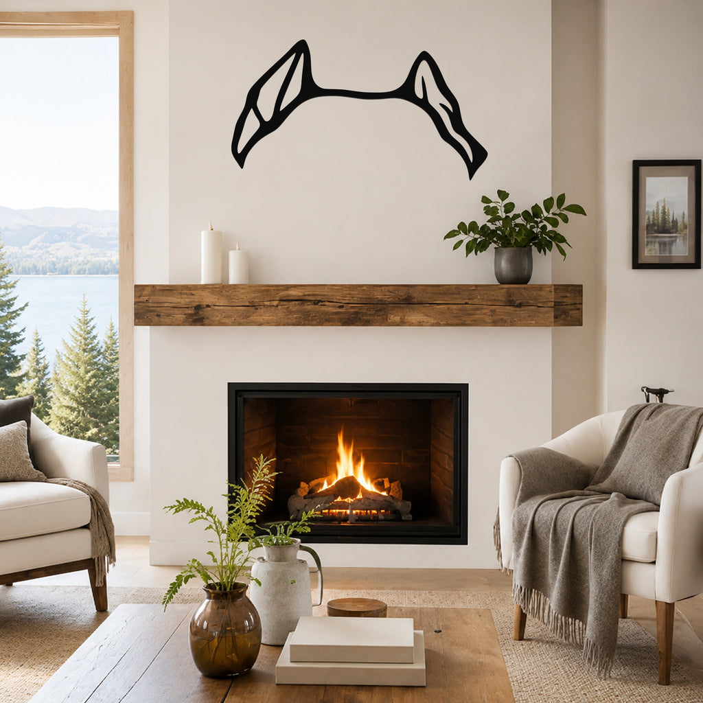 Pitbull dog ear waterproof metal wall art, mockup 5