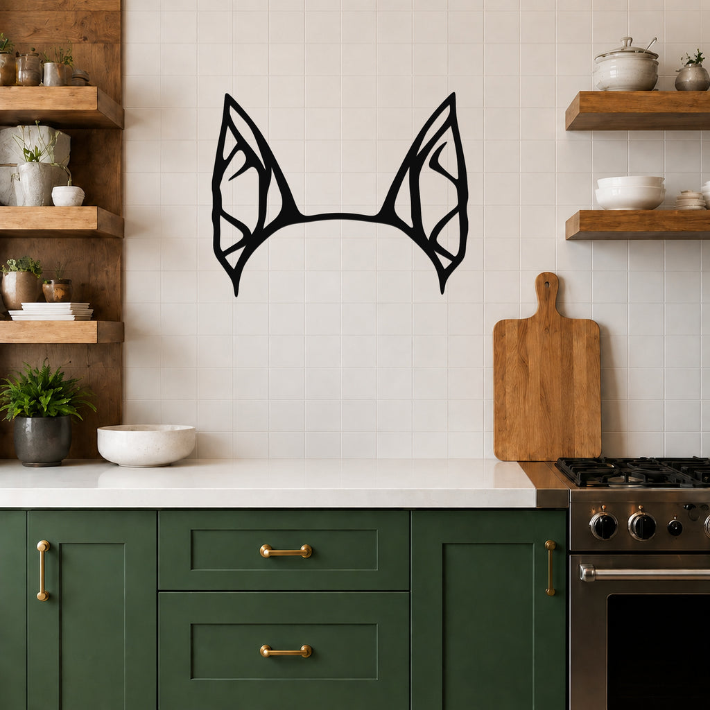 Miniature Pinscher dog ear waterproof metal wall art, mockup 5
