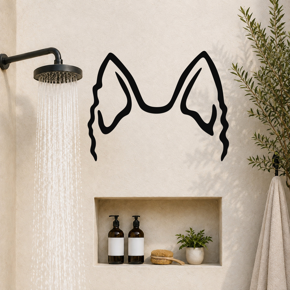Rat Terrier dog ear waterproof metal wall art, mockup 5