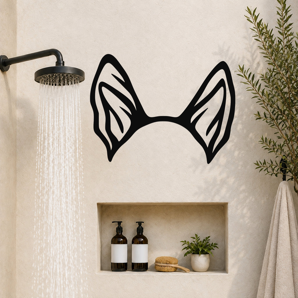Heeler dog ear waterproof metal wall art, mockup 5