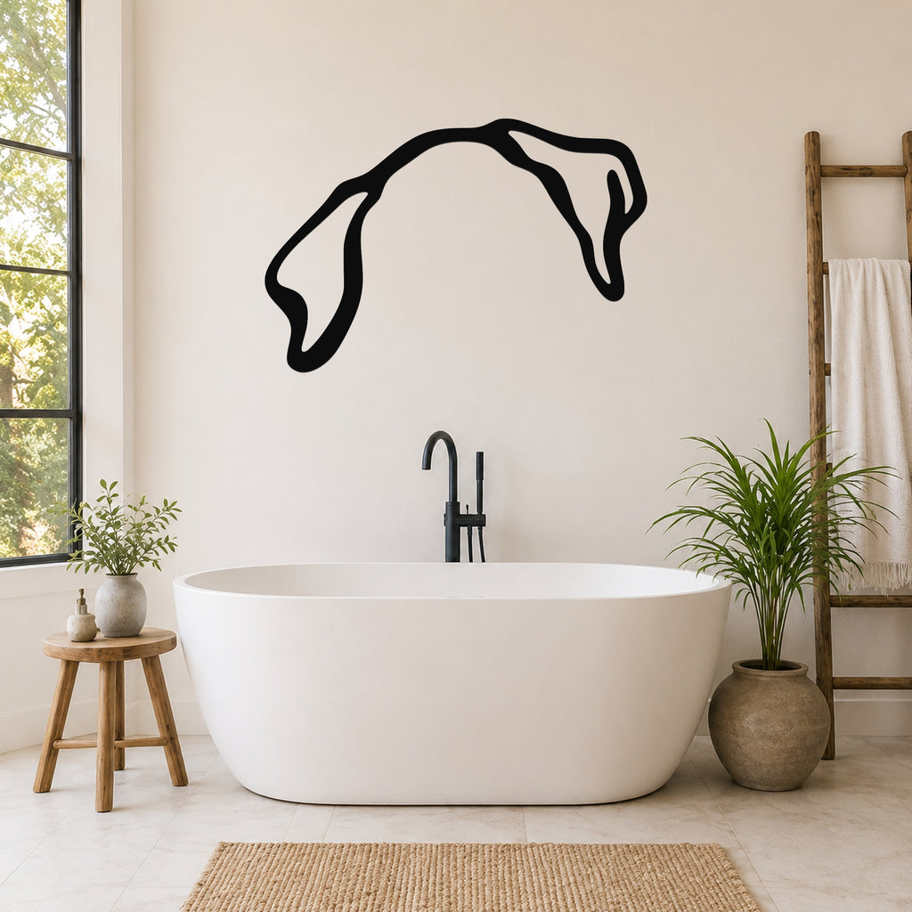 Beagle dog ear waterproof metal wall art, mockup 5