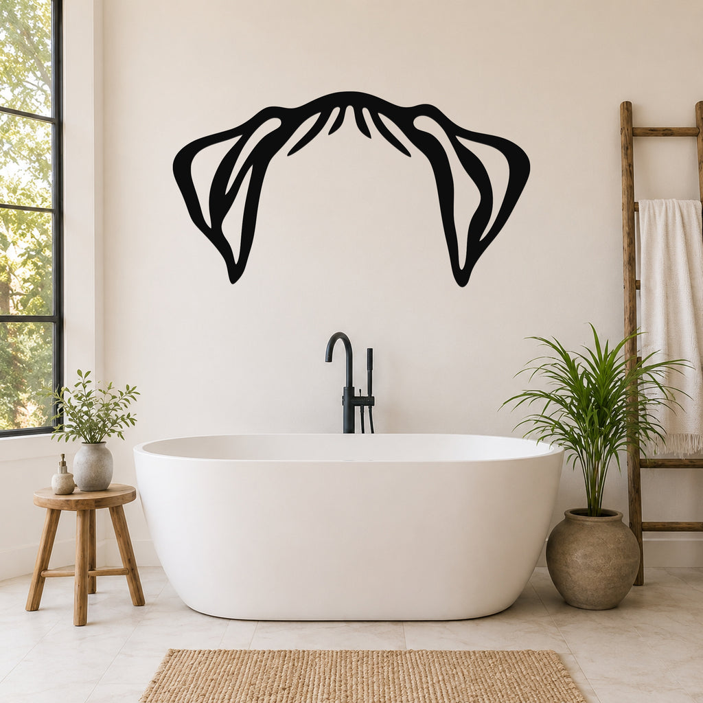 Boxer dog ear waterproof metal wall art, mockup 5