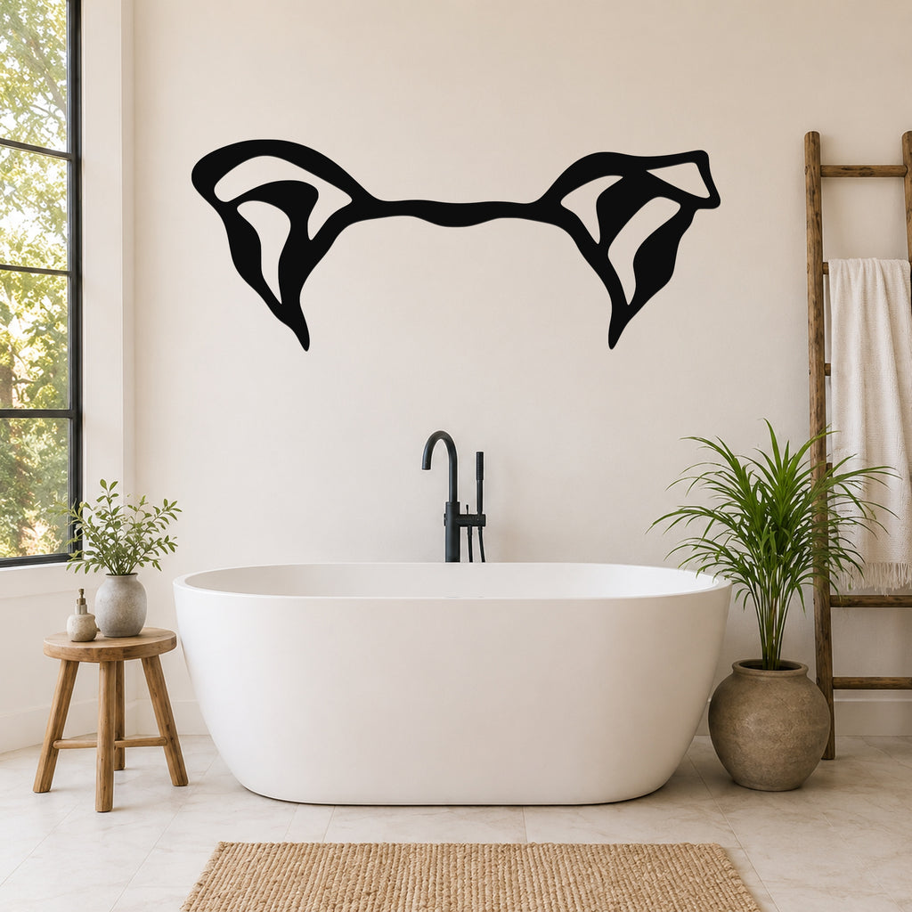 Jack Russell dog ear waterproof metal wall art, mockup 5