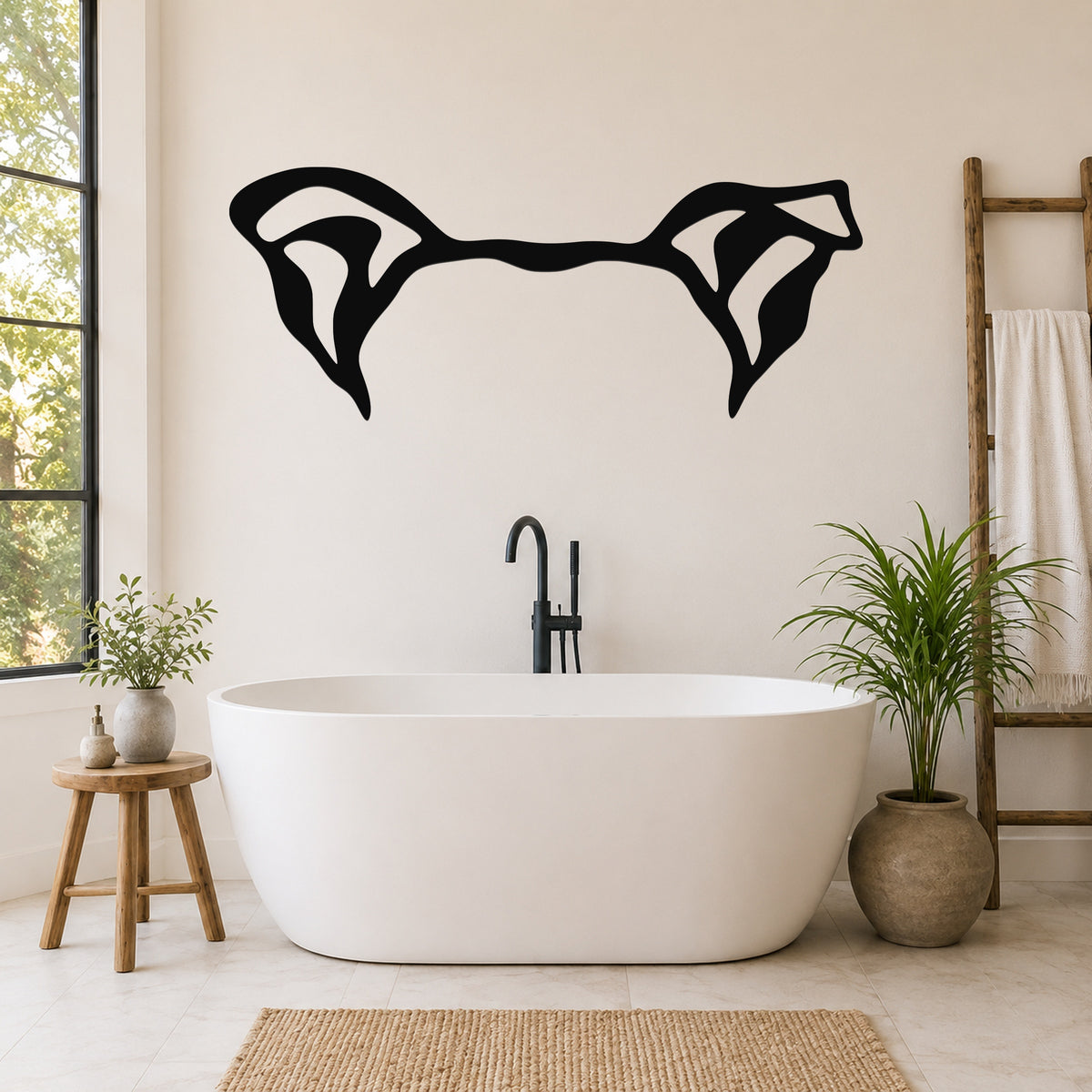 Jack Russell dog ear waterproof metal wall art, mockup 5