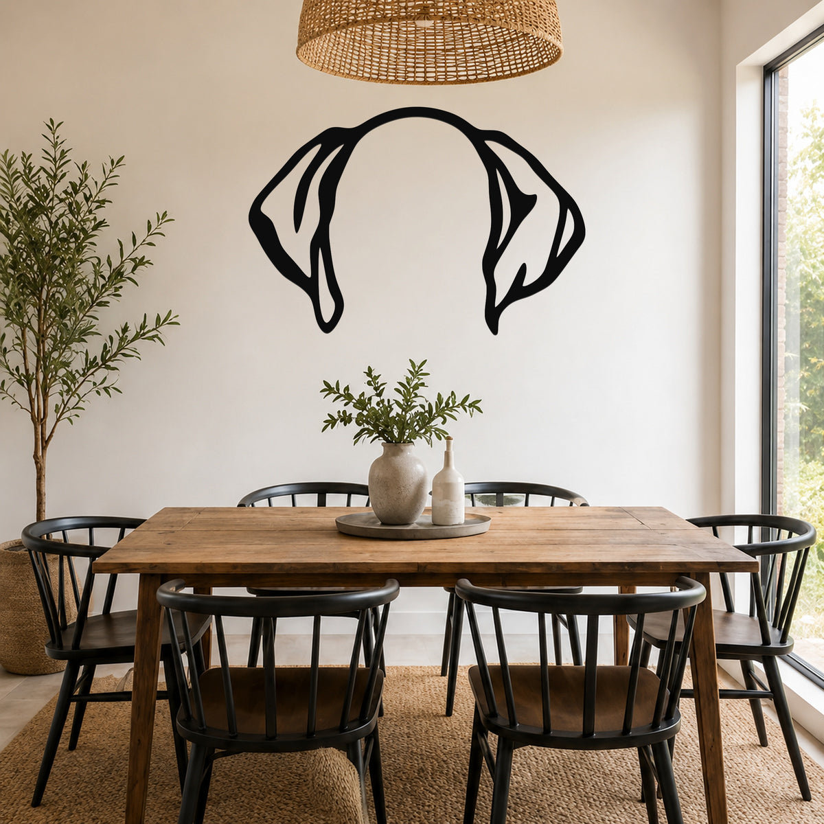 Pointer dog ear waterproof metal wall art, mockup 5