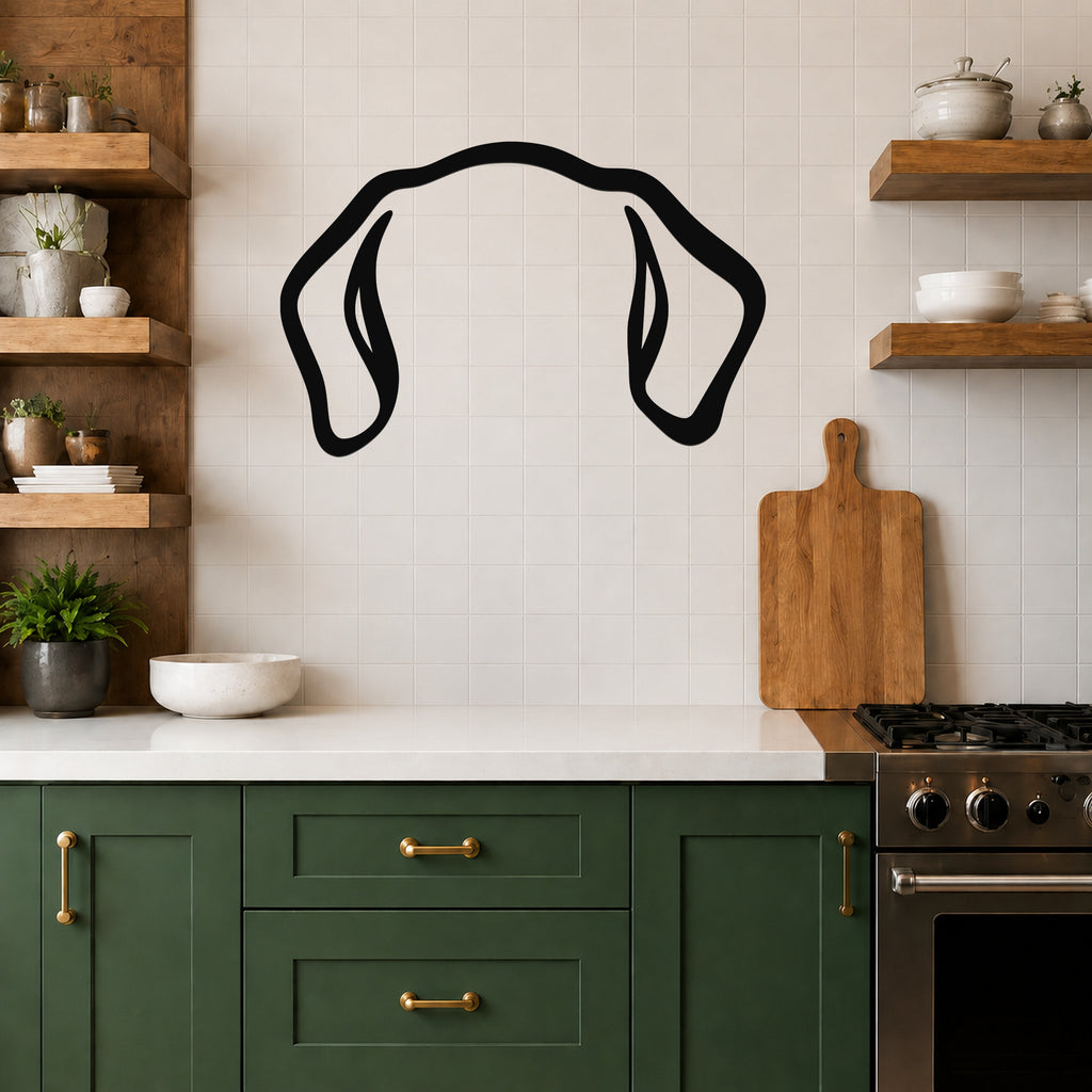 Puggle dog ear waterproof metal wall art, mockup 5