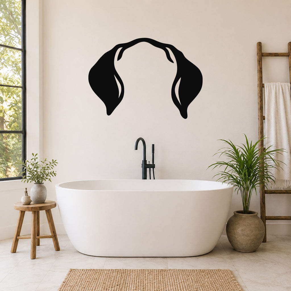 American Leopard Hound dog ear waterproof metal wall art, mockup 5