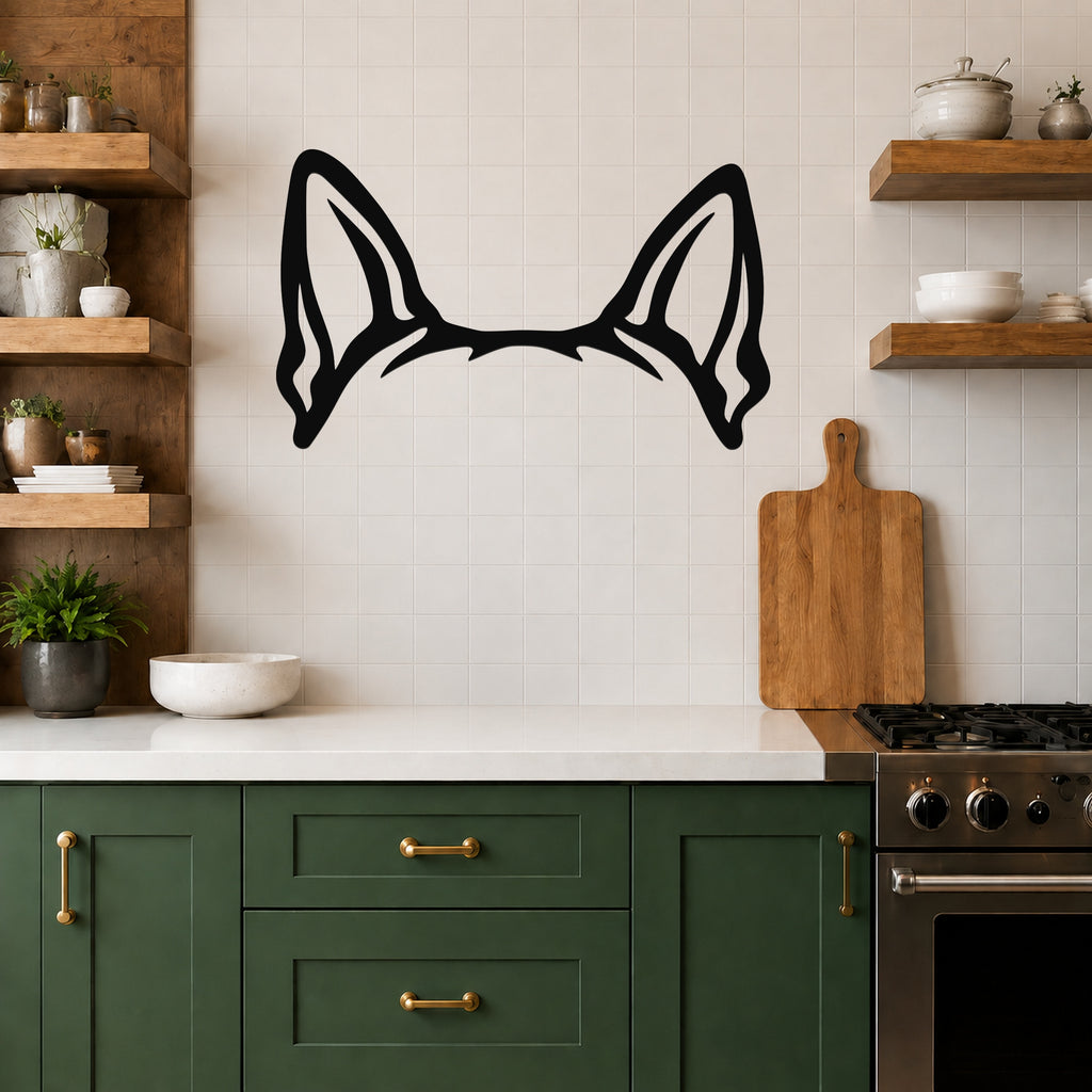 Boston Terrier dog ear waterproof metal wall art, mockup 5