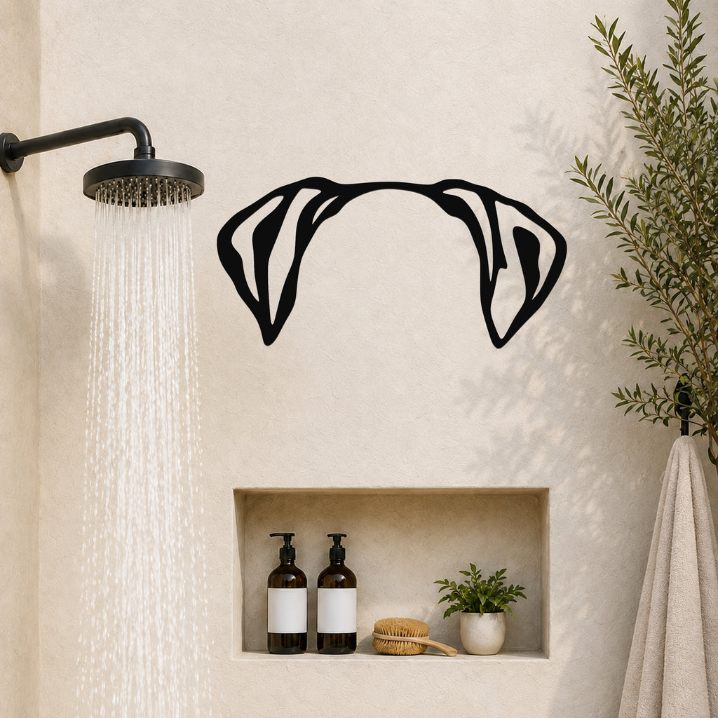 Cane Corso dog ear waterproof metal wall art, mockup 5