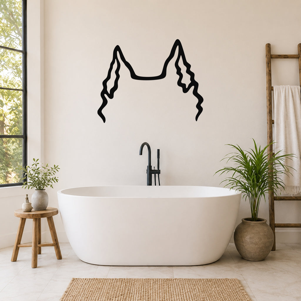 Dogo Argentino dog ear waterproof metal wall art, mockup 5