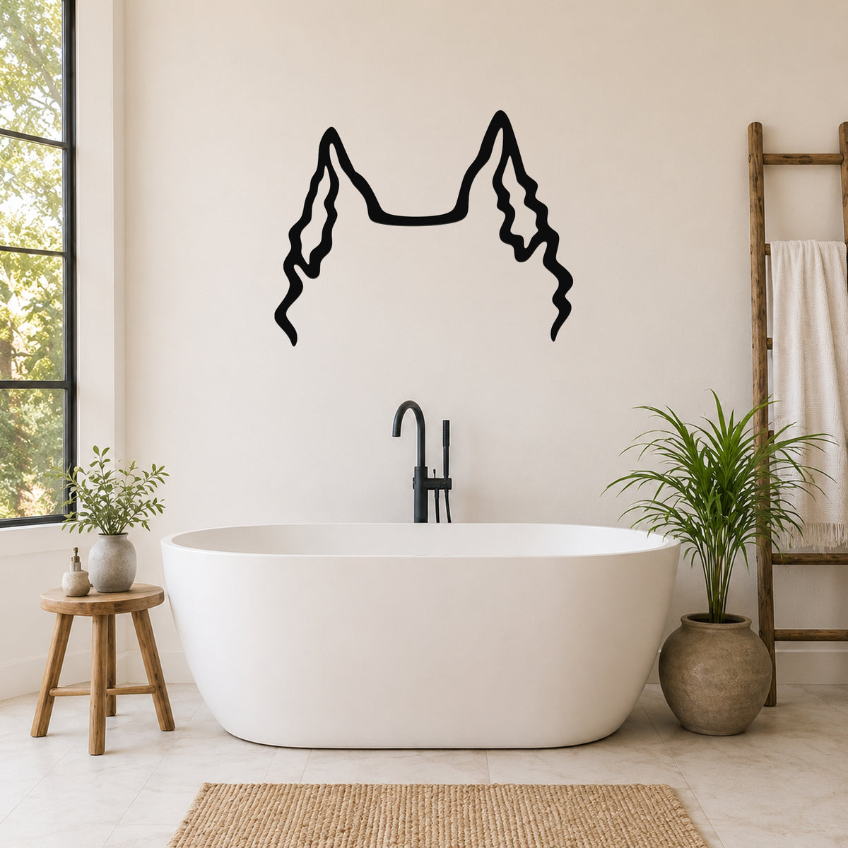 Dogo Argentino dog ear waterproof metal wall art, mockup 5