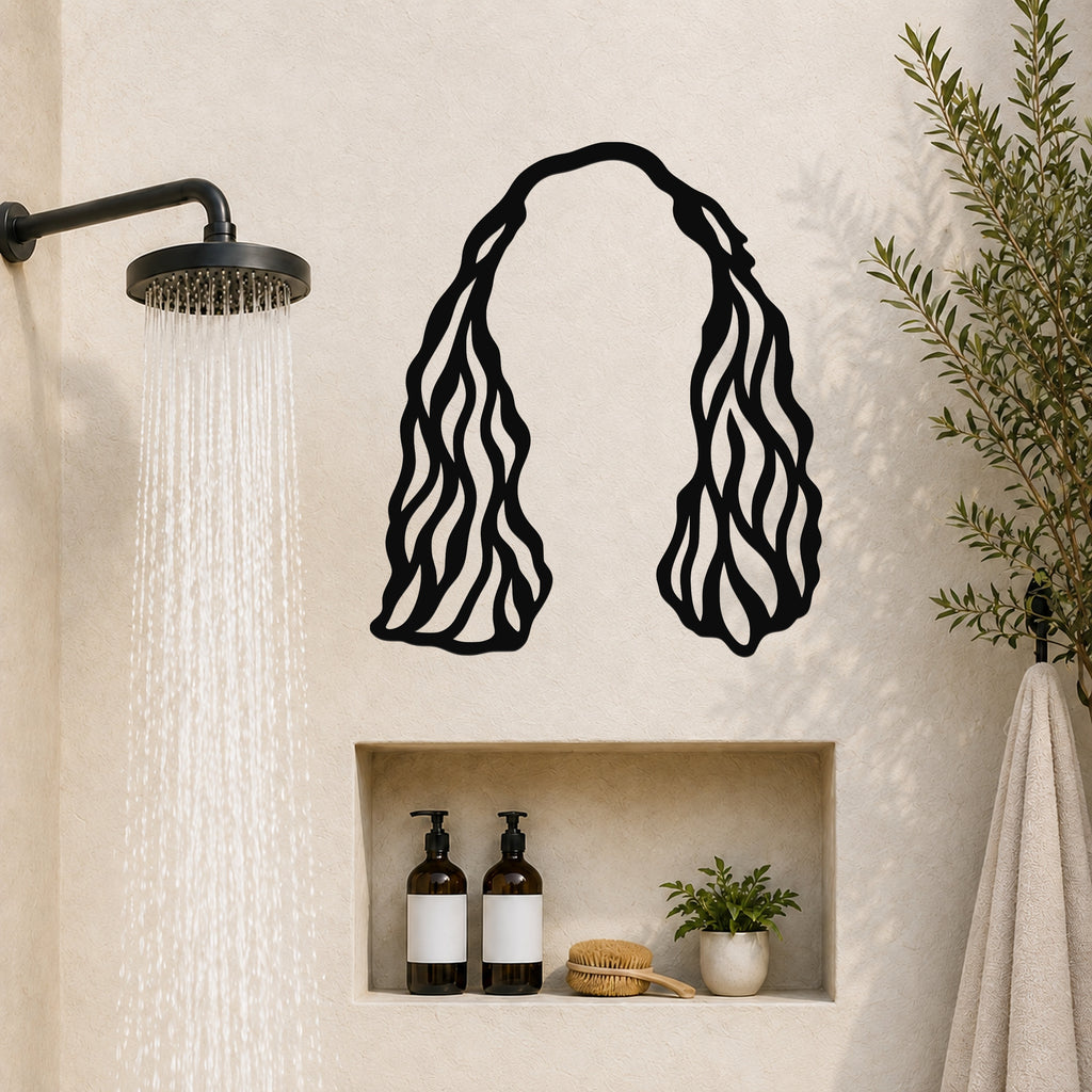 Cocker Spaniel dog ear waterproof metal wall art, mockup 5