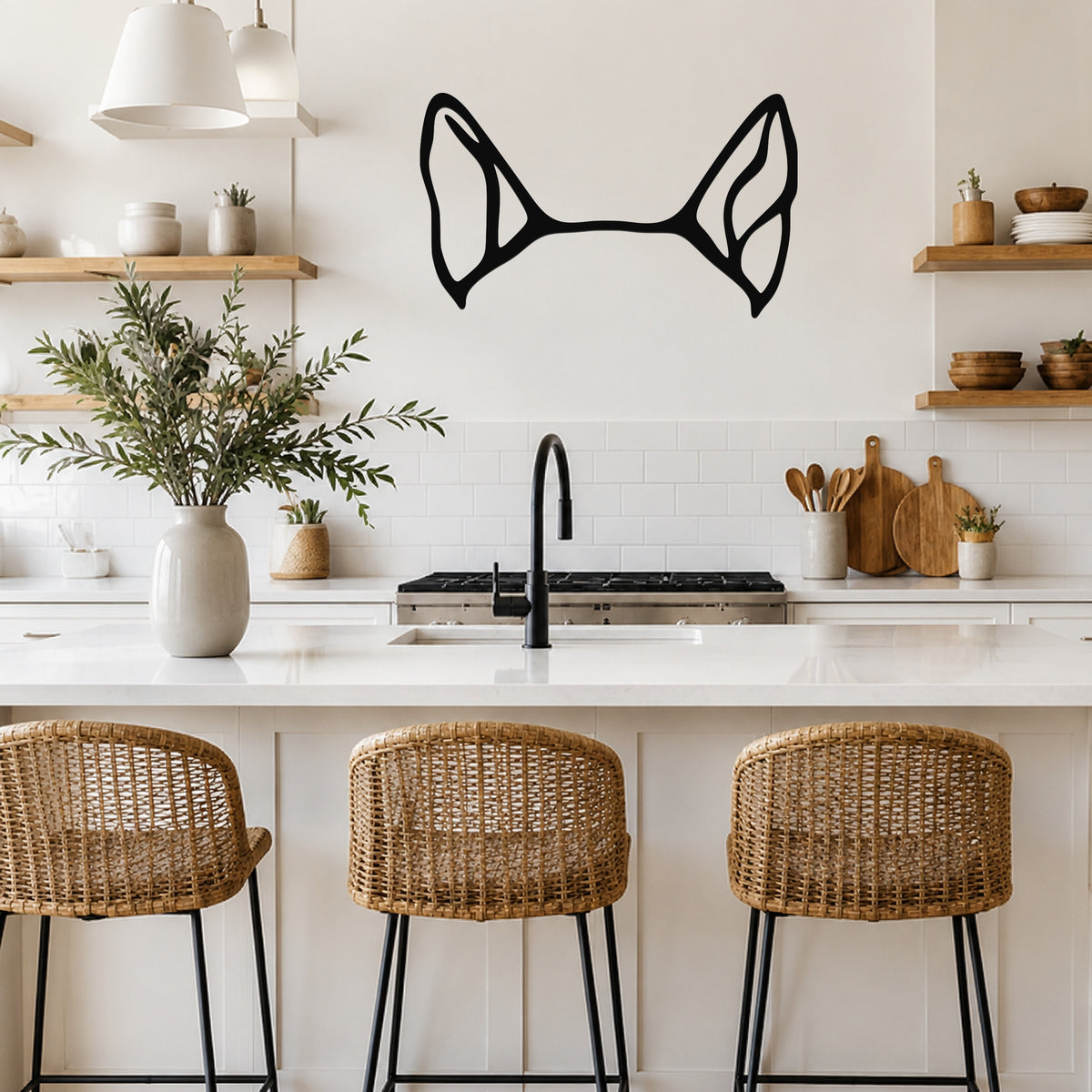 English Bulldog dog ear waterproof metal wall art, mockup 5