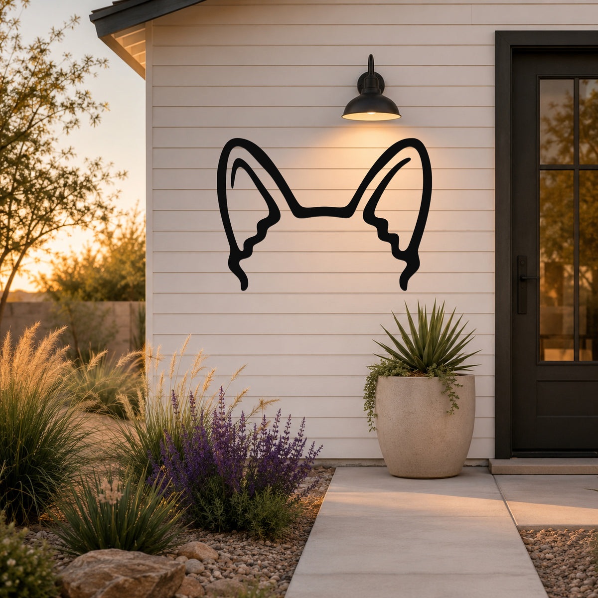 Heeler dog ear waterproof metal wall art, mockup 6