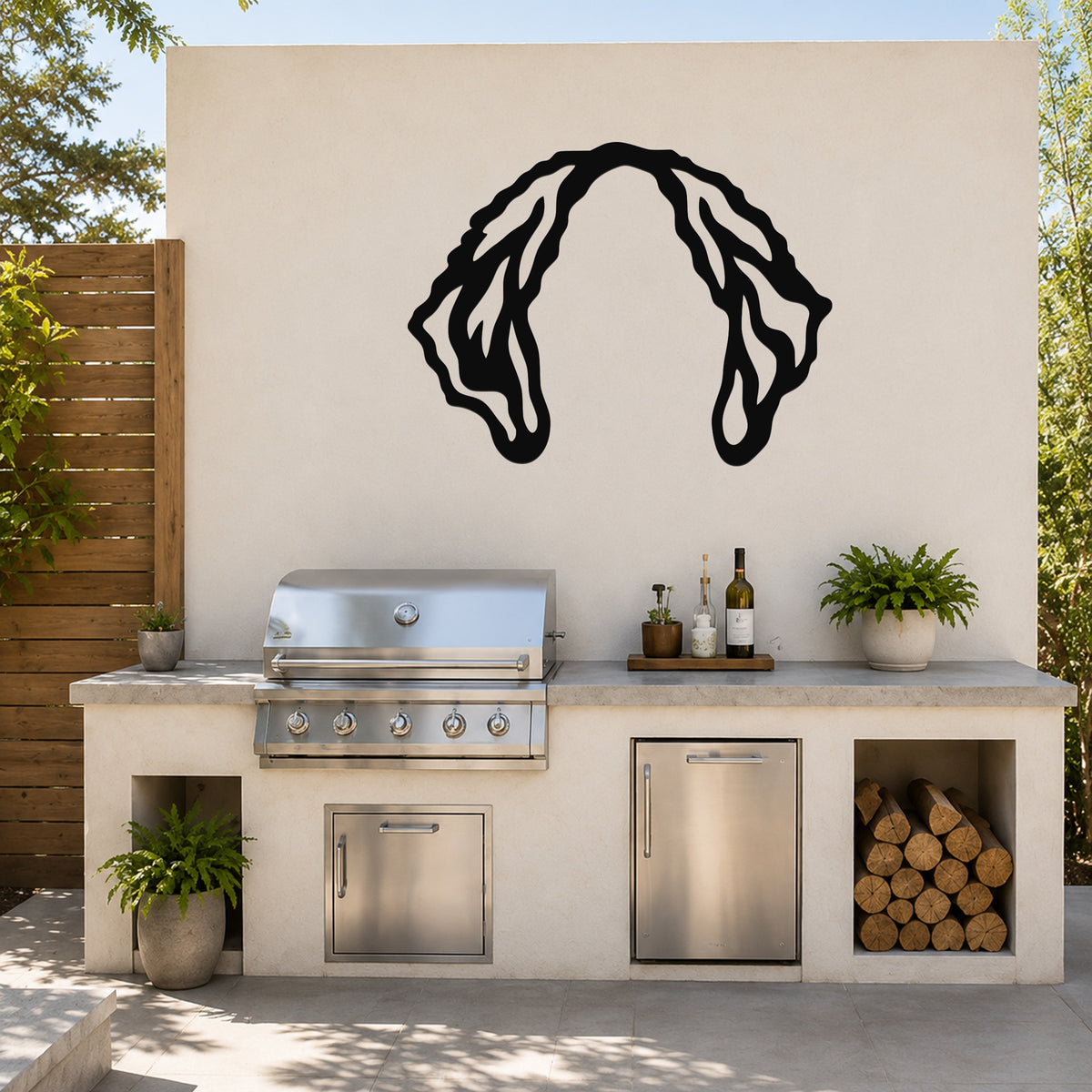 Saint Bernard dog ear waterproof metal wall art, mockup 6