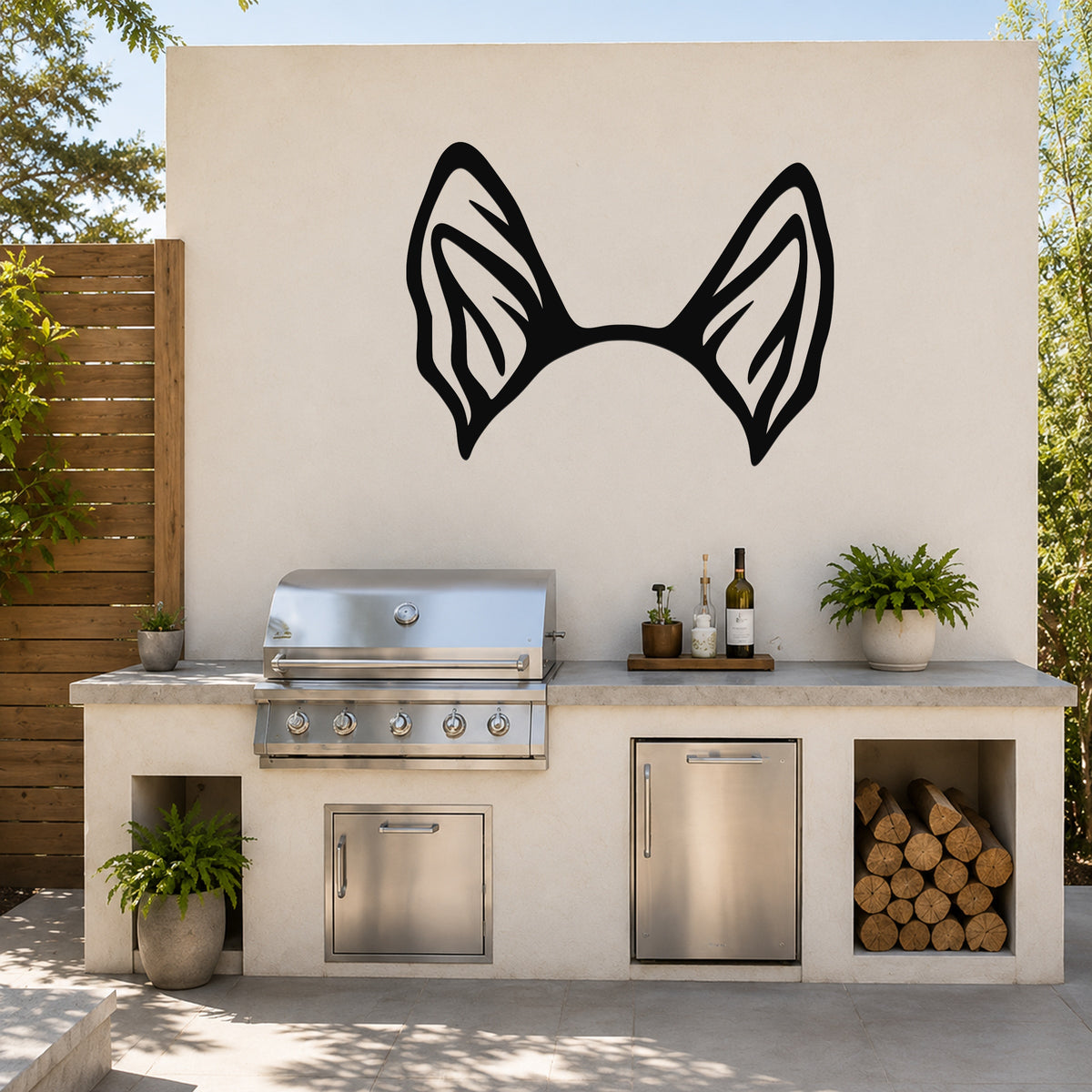 Heeler dog ear waterproof metal wall art, mockup 6