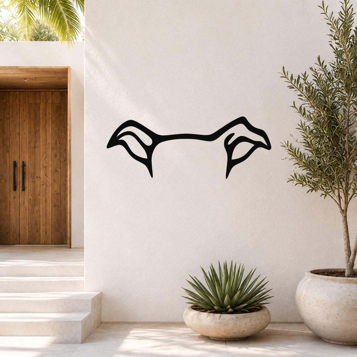 Whippet dog ear waterproof metal wall art, mockup 6
