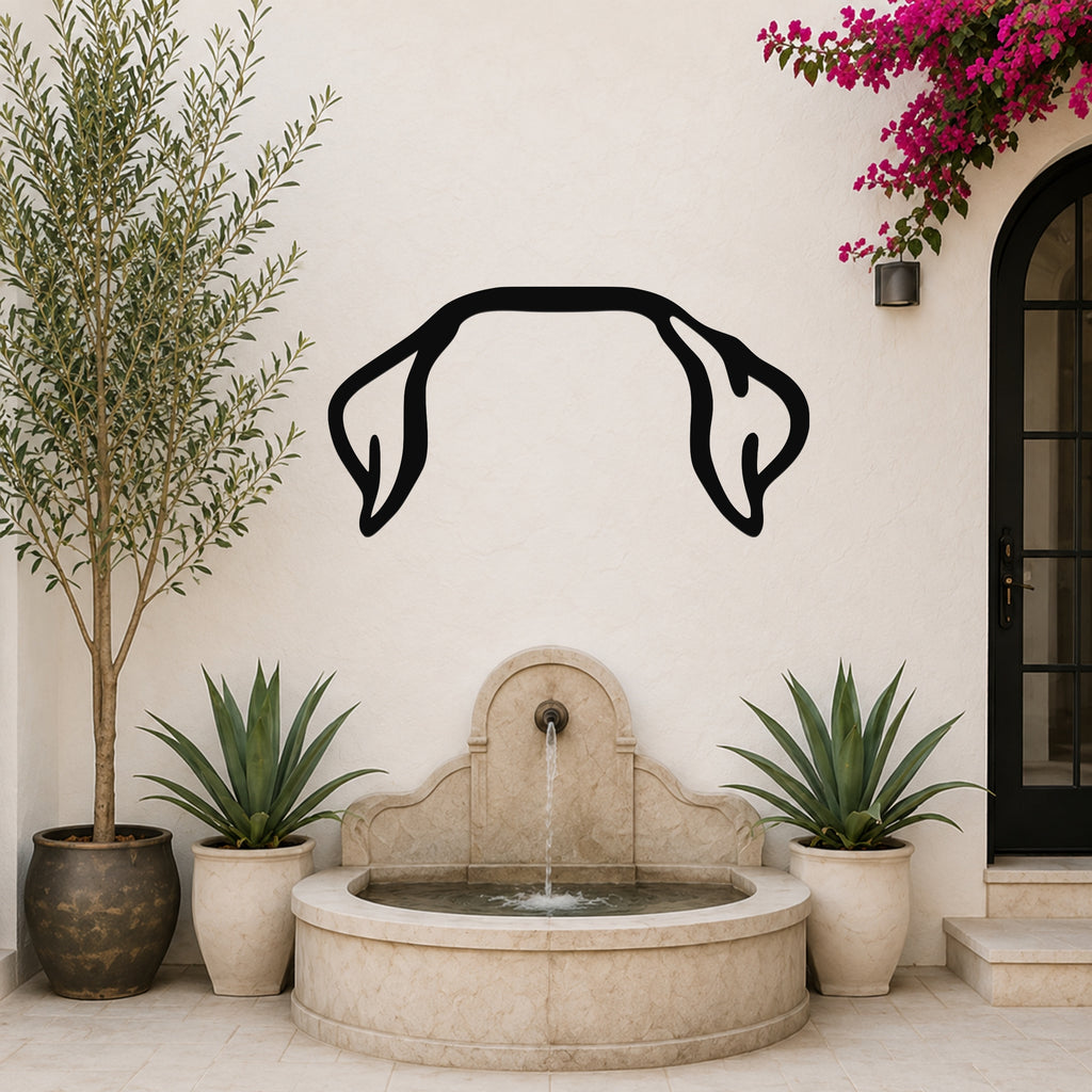 Mastiff dog ear waterproof metal wall art, mockup 6
